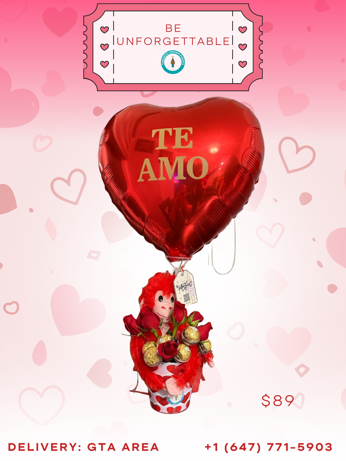 The "Te Amo" Sweetheart & Plush Bouquet