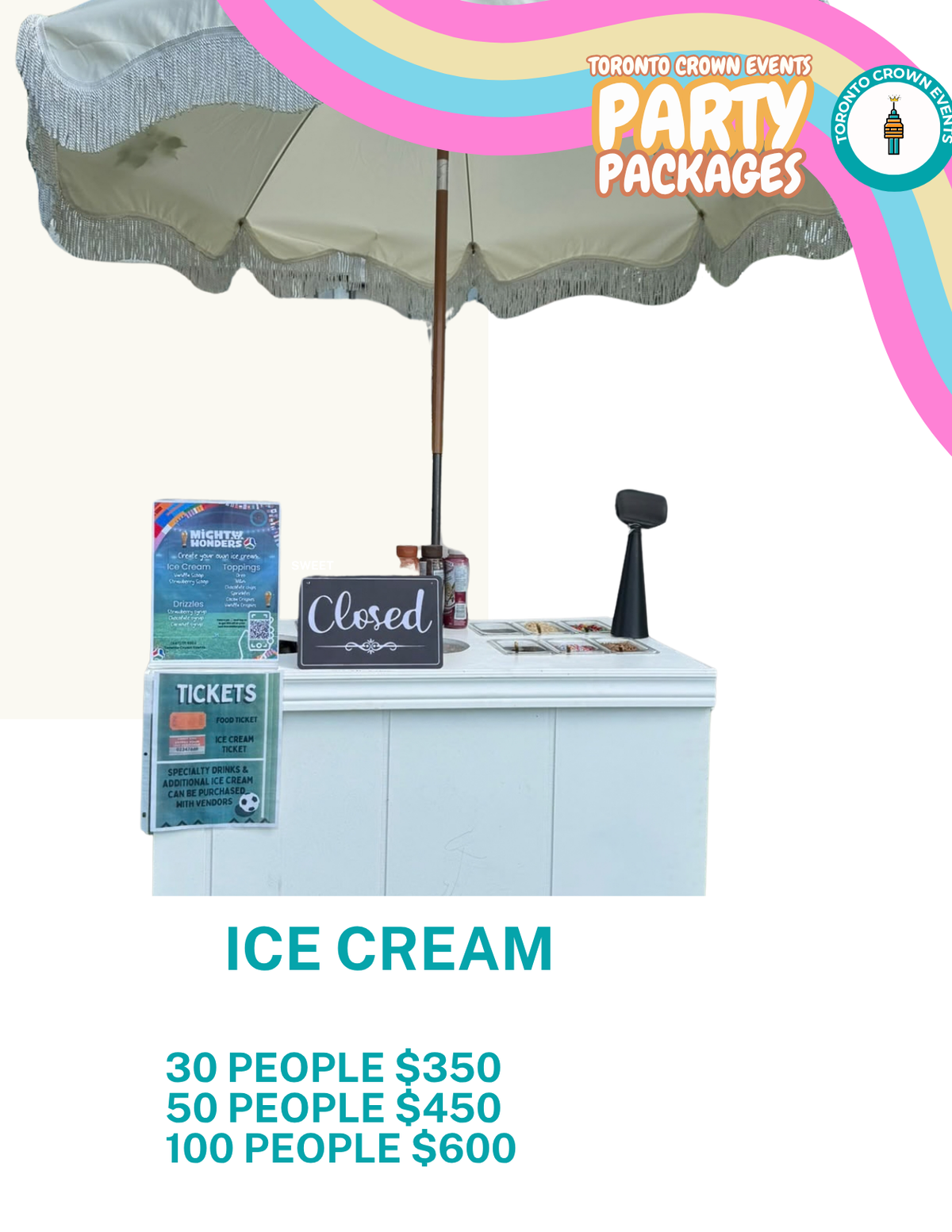 Ice Cream Cart Party Package