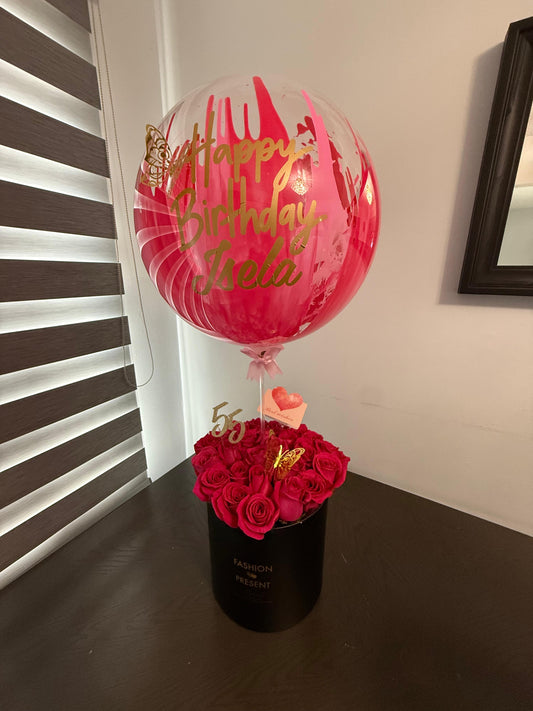 Balloon with roses