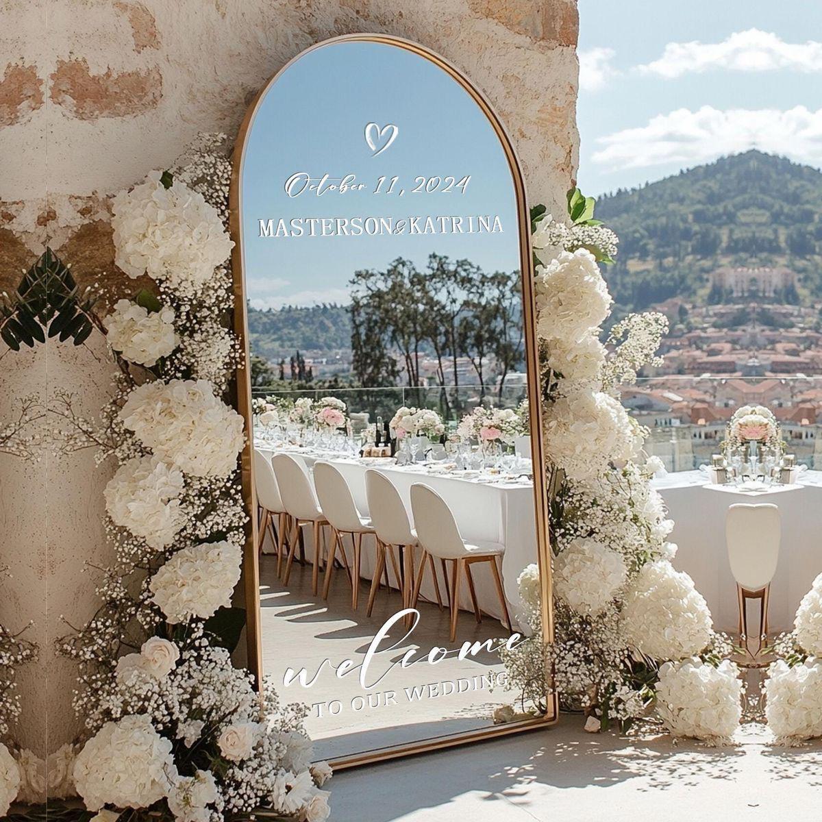 Personalized Mirror Welcome Sign – Custom Event & Wedding Decor Toronto