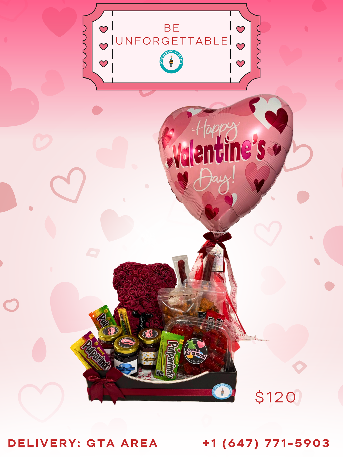 The Luxury Rose Bear & Spicy Chamoy Set