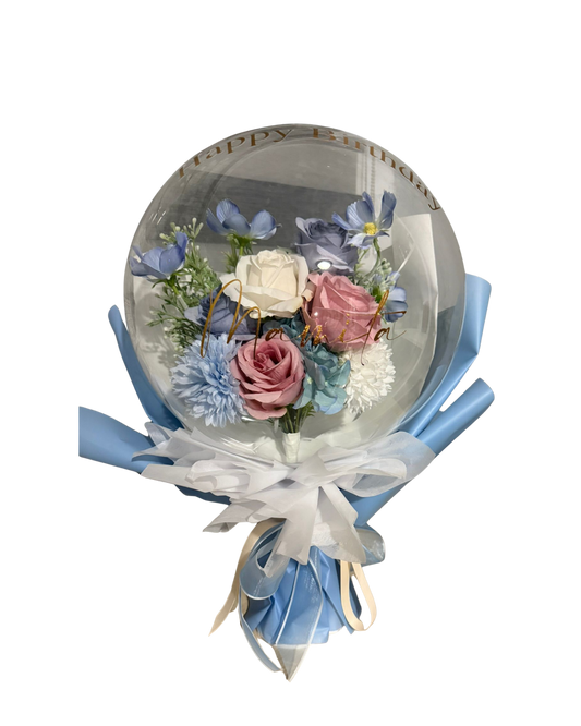 Custom Made Bubble Balloon Flower Bouquet | Luxury Floral Gift Toronto