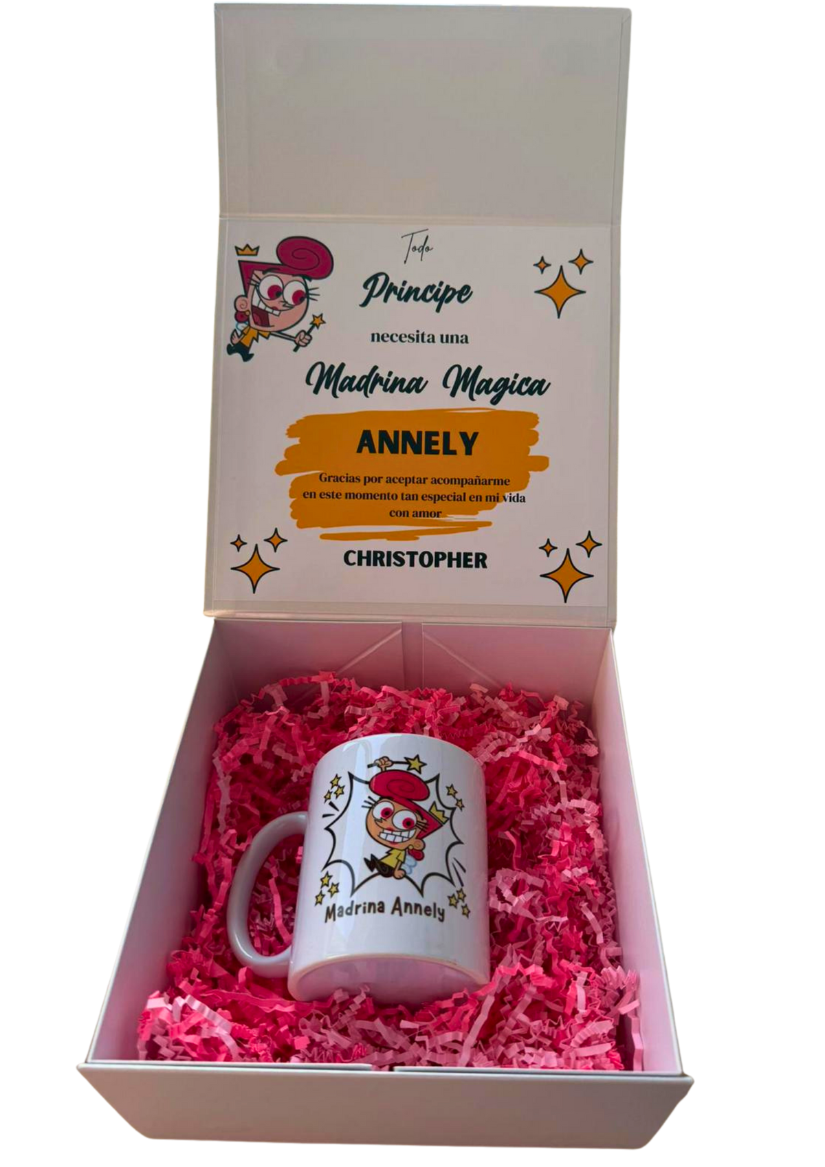 Custom “Padrinos Mágicos” Godparent Proposal Gift Box