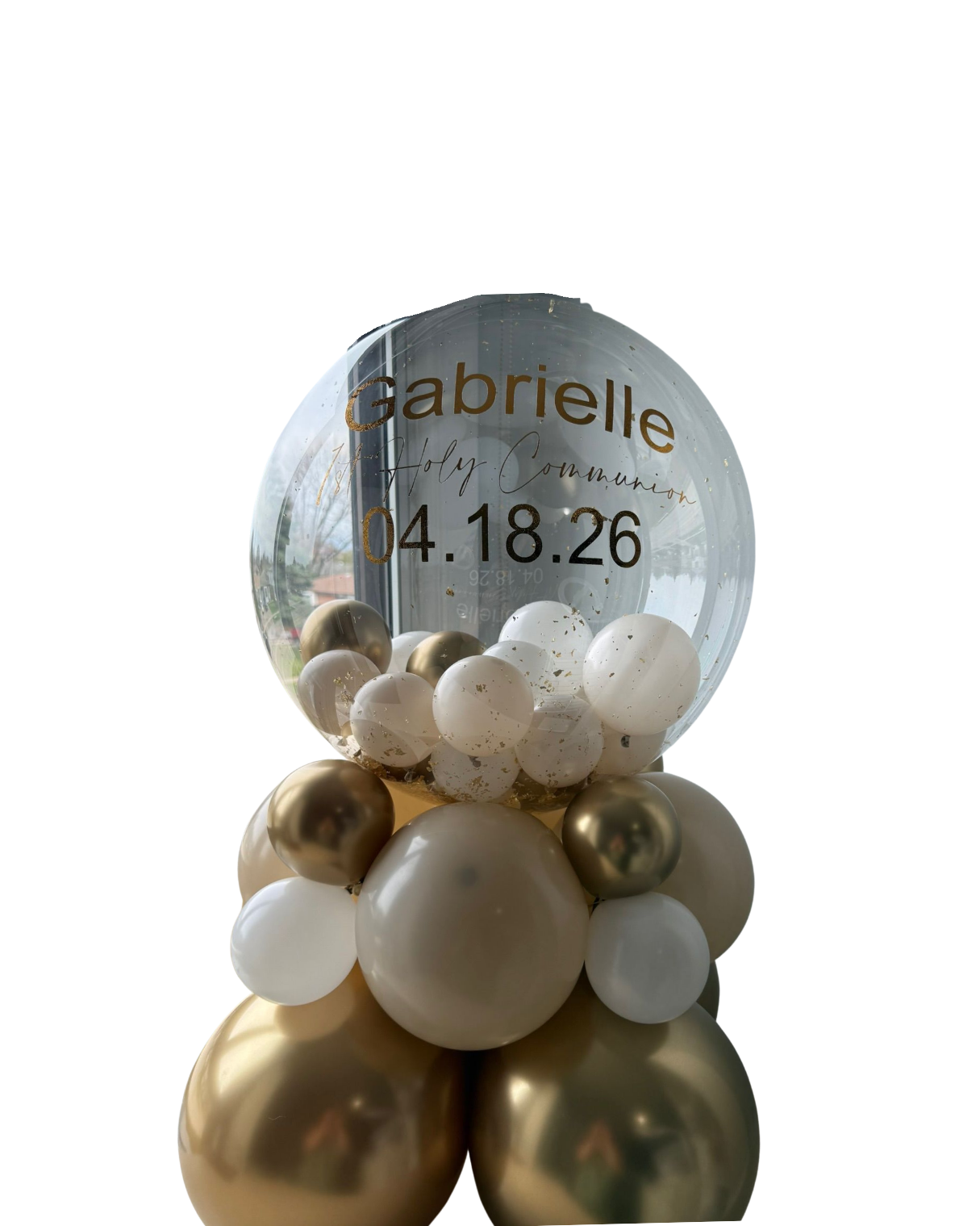 First Holy Communion Bubble Balloon Centerpiece