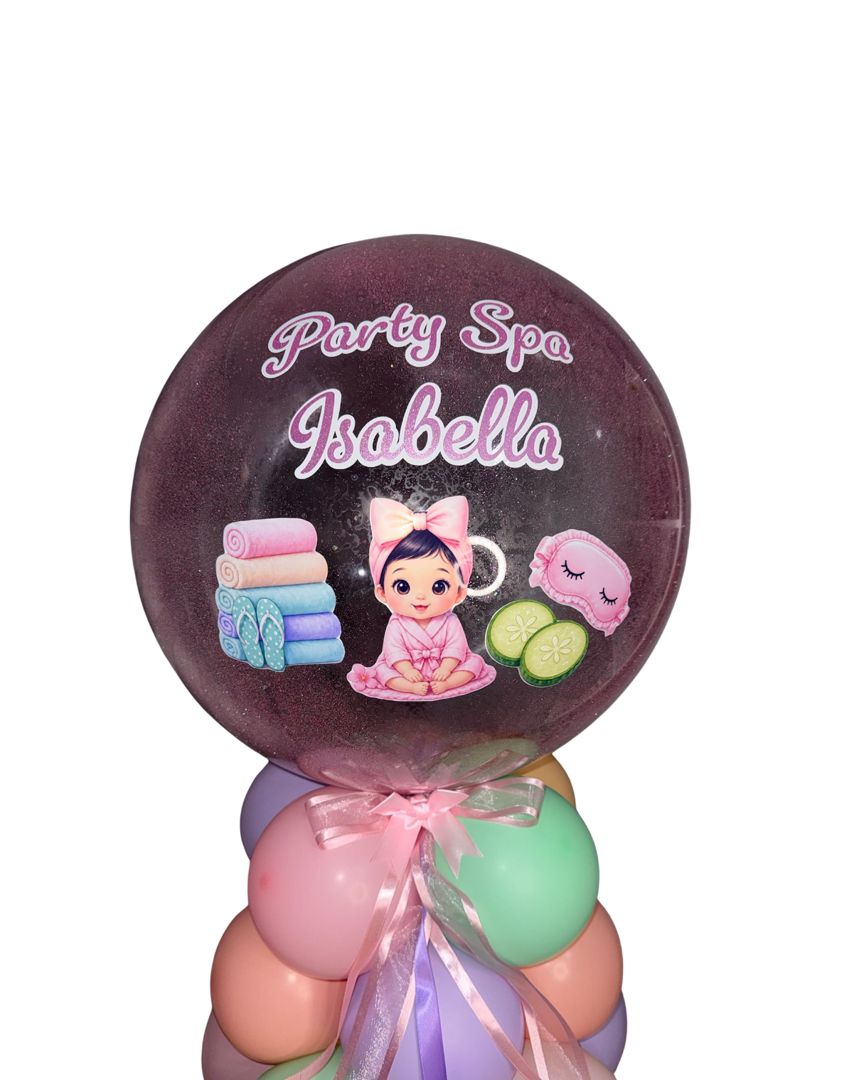 Custom Bubble Balloon Centerpiece
