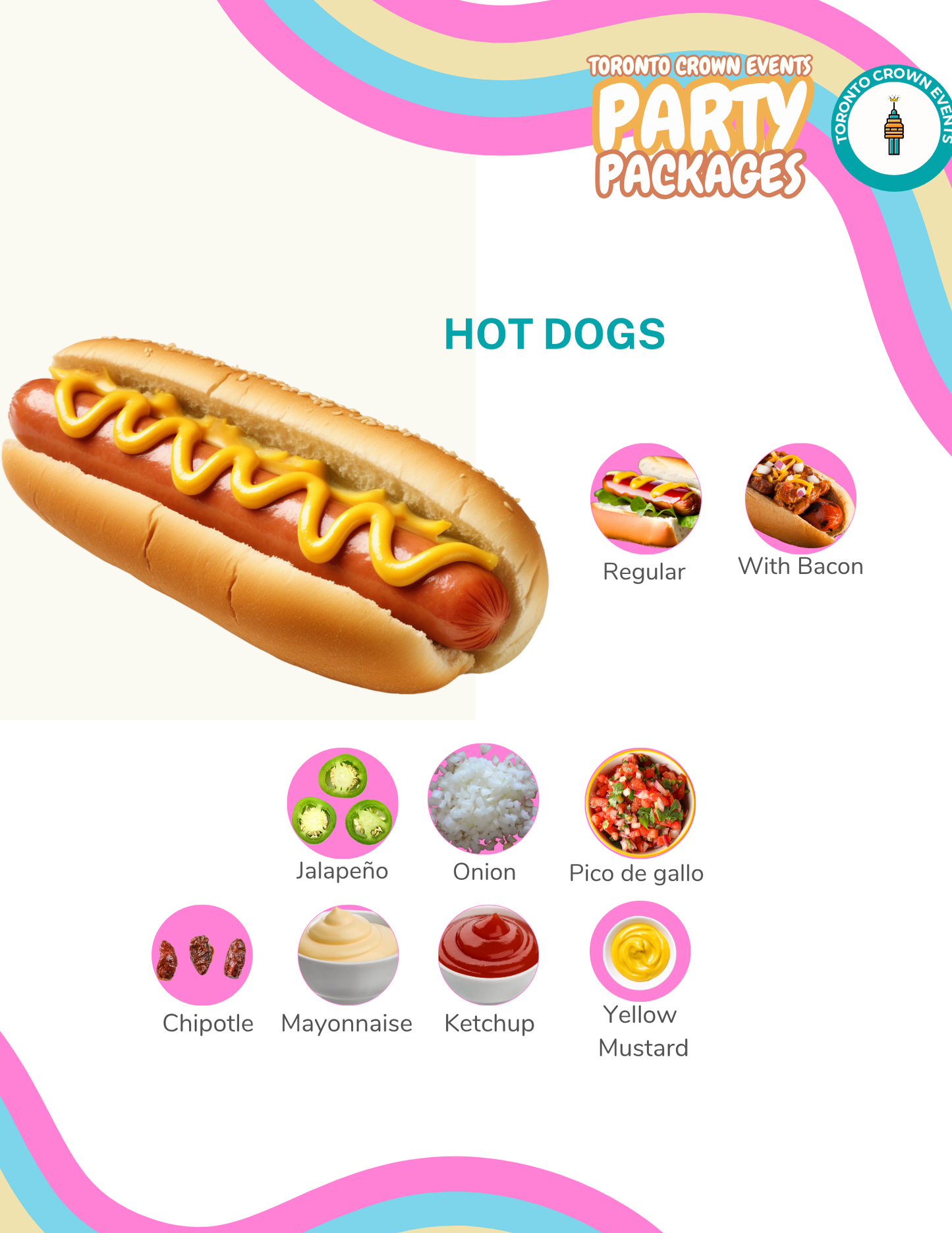 🌭 Hot Dogs – Party-Style Hot Dogs with Toppings