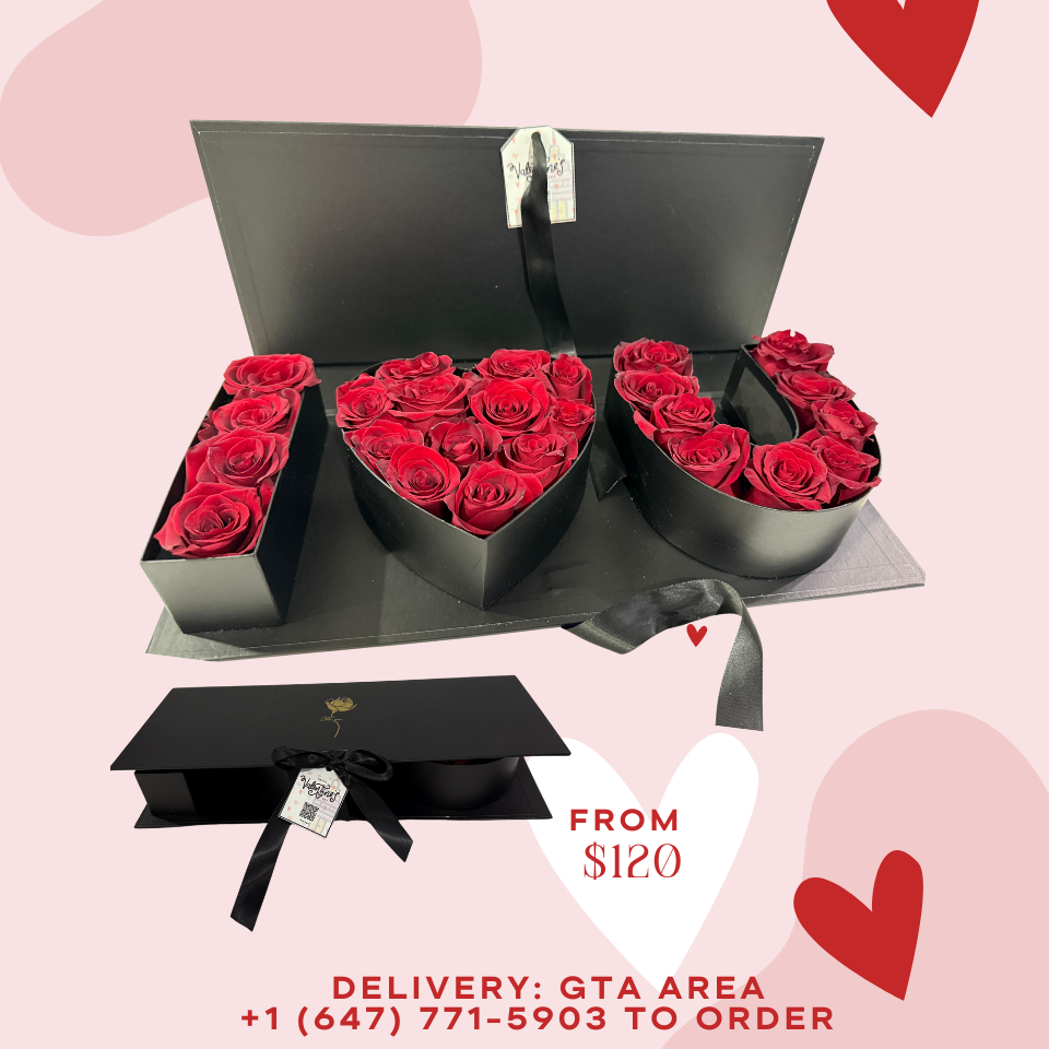 ❤️ "I LOVE YOU" Floral Arrangement – Roses, Chocolates & Romantic Gifts (Toronto Delivery)