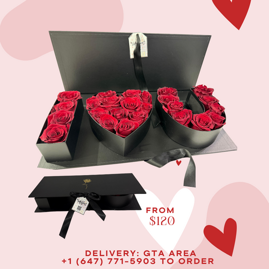 ❤️ "I LOVE YOU" Floral Arrangement – Roses, Chocolates & Romantic Gifts (Toronto Delivery)