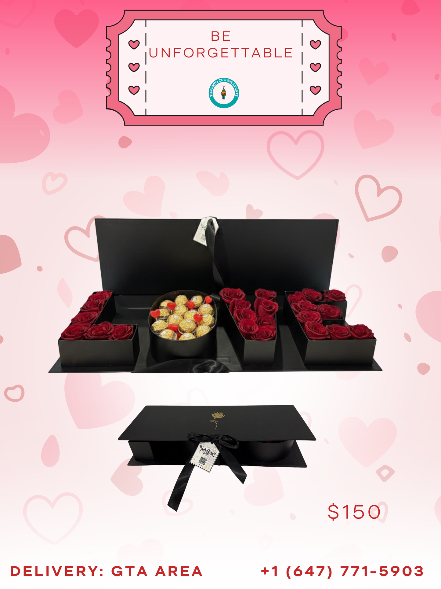 The Signature "LOVE" Rose & Chocolate Gallery Box