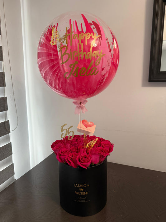 Balloon with roses
