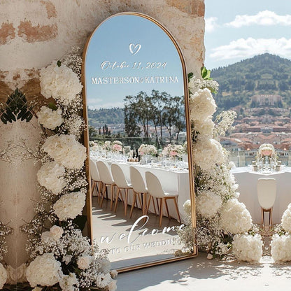 Personalized Mirror Welcome Sign – Custom Event & Wedding Decor Toronto
