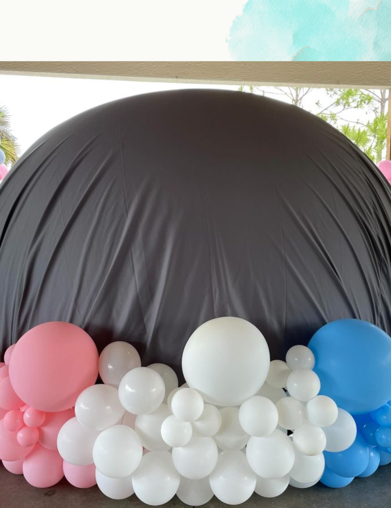 🎉 Baby Package 2 – Bubble House + Balloon Garland (Premium Reveal Experience)